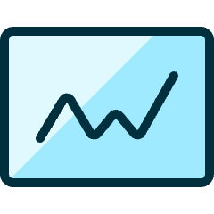 Analytics Board Graph Line Icon from Ultimate Duotone Set