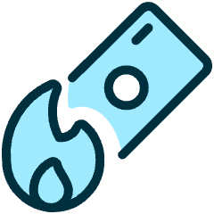 Business Burn Money Icon from Ultimate Duotone Set
