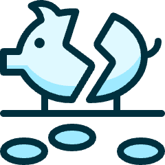 Business Piggy Bank Broken Icon from Ultimate Duotone Set