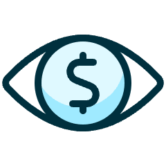 Cash Eye Icon from Ultimate Duotone Set