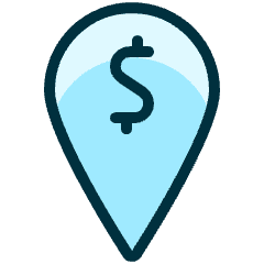 Cash Pin Icon from Ultimate Duotone Set