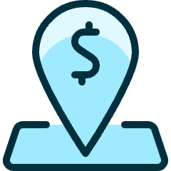 Cash Pin Map Icon from Ultimate Duotone Set