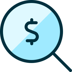 Cash Search Icon from Ultimate Duotone Set