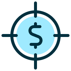 Cash Target Icon from Ultimate Duotone Set