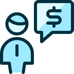 Cash User Man Message Icon from Ultimate Duotone Set