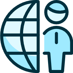 Global Business Man User Icon from Ultimate Duotone Set