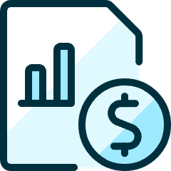 Data File Bars Cash Icon from Ultimate Duotone Set