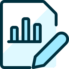 Data File Bars Edit Icon from Ultimate Duotone Set