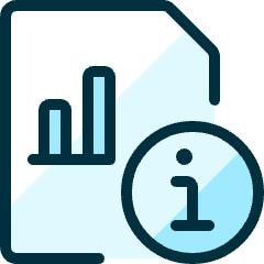 Data File Bars Info Icon from Ultimate Duotone Set