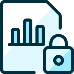 Data File Bars Lock Icon from Ultimate Duotone Set