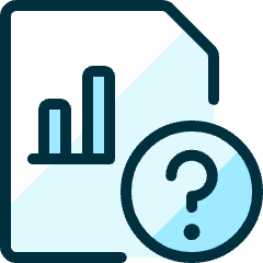 Data File Bars Question Icon from Ultimate Duotone Set