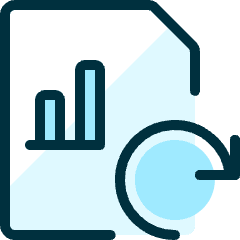 Data File Bars Refresh Icon from Ultimate Duotone Set