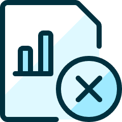 Data File Bars Remove Icon from Ultimate Duotone Set
