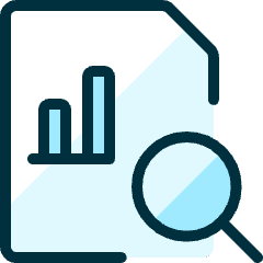 Data File Bars Search Icon from Ultimate Duotone Set