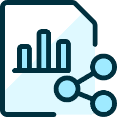 Data File Bars Share Icon from Ultimate Duotone Set
