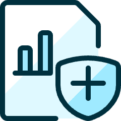 Data File Bars Shield Icon from Ultimate Duotone Set