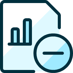 Data File Bars Subtract Icon from Ultimate Duotone Set