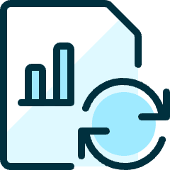 Data File Bars Sync Icon from Ultimate Duotone Set