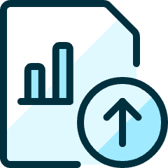 Data File Bars Upload Icon from Ultimate Duotone Set