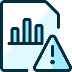 Data File Bars Warning Icon from Ultimate Duotone Set