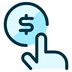 Monetization Touch Coin Icon from Ultimate Duotone Set