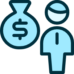 Monetization User Bag Icon from Ultimate Duotone Set