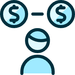 Monetization User Coins Icon from Ultimate Duotone Set