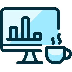 Graph Statistics Coffee Icon from Ultimate Duotone Set