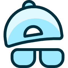 Cap Sunglasses Icon from Ultimate Duotone Set