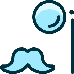 Glasses Monocle Moustache Icon from Ultimate Duotone Set