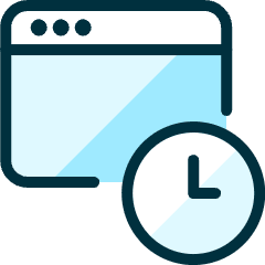 App Window Clock Icon from Ultimate Duotone Set