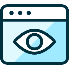 App Window Eye Icon from Ultimate Duotone Set