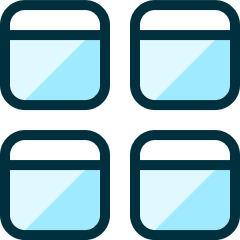 App Window Four Icon from Ultimate Duotone Set