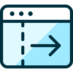 App Window Move Right Icon from Ultimate Duotone Set
