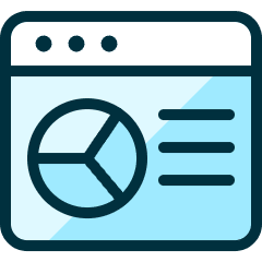 App Window Pie Chart Icon from Ultimate Duotone Set