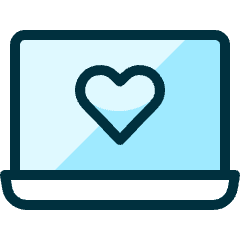 Laptop Heart Icon from Ultimate Duotone Set