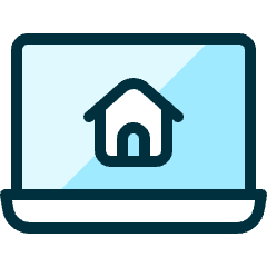 Laptop Home Icon from Ultimate Duotone Set