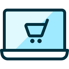 Laptop Shopping Cart Icon from Ultimate Duotone Set