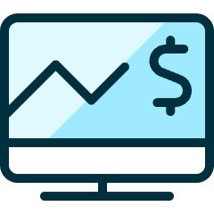 Monitor Graph Line Icon from Ultimate Duotone Set