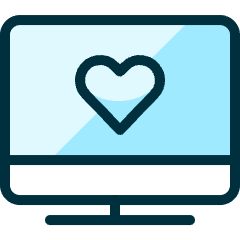 Monitor Heart Icon from Ultimate Duotone Set