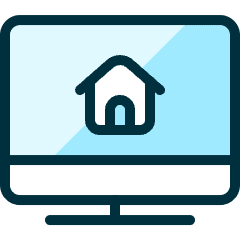 Monitor Home Icon from Ultimate Duotone Set