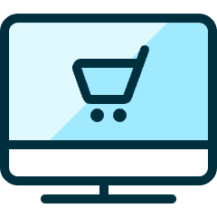 Monitor Shopping Cart Icon from Ultimate Duotone Set