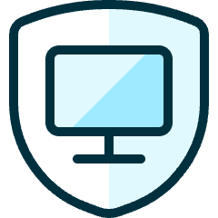Shield Monitor Icon from Ultimate Duotone Set