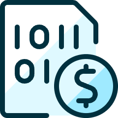 File Code Cash Icon from Ultimate Duotone Set