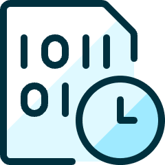 File Code Clock Icon from Ultimate Duotone Set