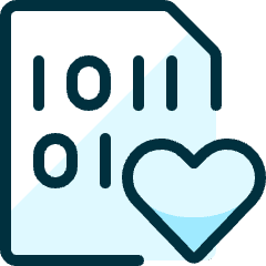 File Code Heart Icon from Ultimate Duotone Set