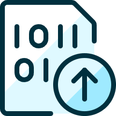File Code Upload Icon from Ultimate Duotone Set