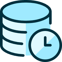 Database Clock Icon from Ultimate Duotone Set