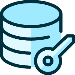 Database Key Icon from Ultimate Duotone Set