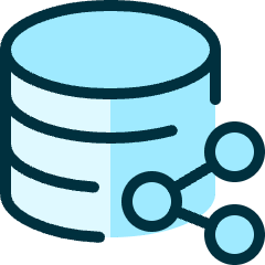 Database Share 1 Icon from Ultimate Duotone Set